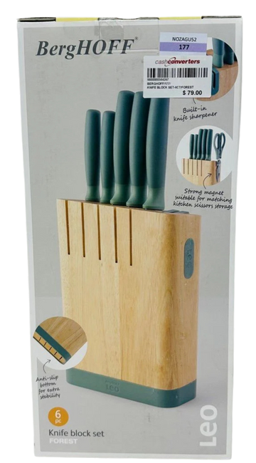 Berghoff 6pc Knife Block Set Forest